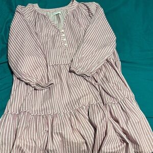 Striped Pink and White Dress